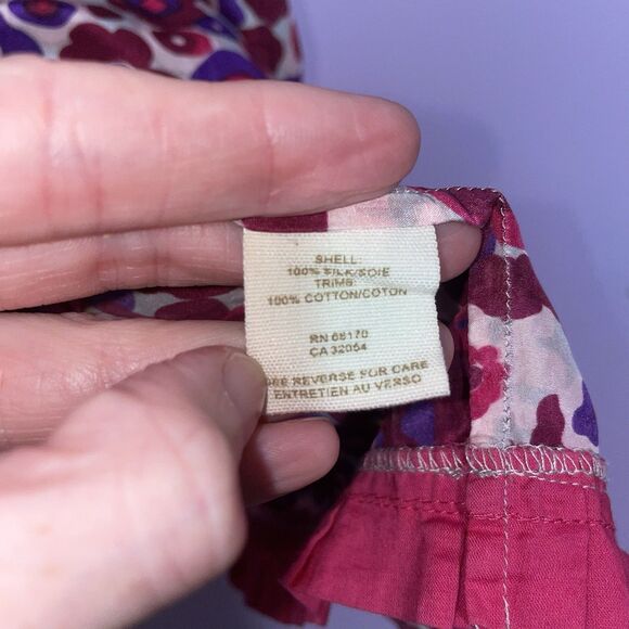 Free People Silk Babydoll Sundress Women L Pink Smocked Boho Preppy Beach Resort - Picture 8 of 8